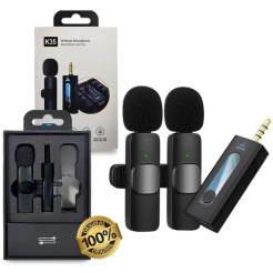 K35 DUAL WIRELESS DYNAMIC MICROPHONE WITH NOISE CANCELLING